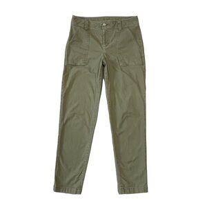 Eddie Bauer Women's Crop Ankle Pant - Canvas Utility. Green Size 2 #1171